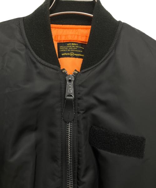 ALPHA（アルファ）ALPHA (アルファ) uniform experiment (ユニフォームエクスペリメント) MA-1ジャケット ブラック×オレンジ サイズ:MEDIUMの古着・服飾アイテム