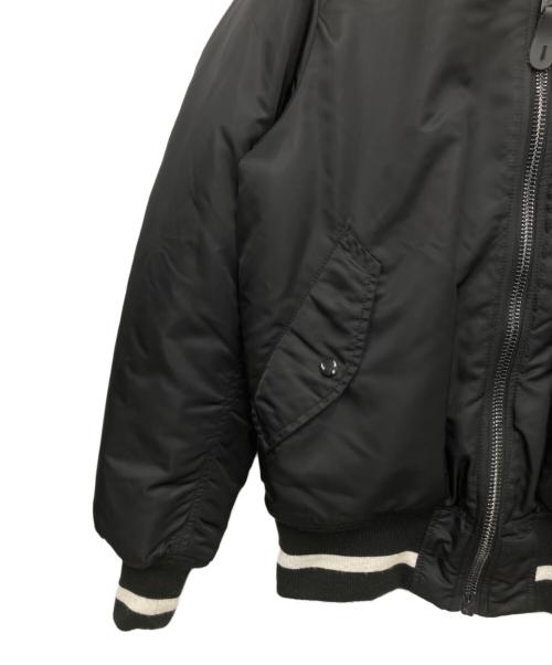 ALPHA（アルファ）ALPHA (アルファ) uniform experiment (ユニフォームエクスペリメント) MA-1ジャケット ブラック×オレンジ サイズ:MEDIUMの古着・服飾アイテム