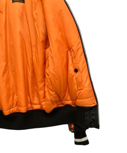 ALPHA（アルファ）ALPHA (アルファ) uniform experiment (ユニフォームエクスペリメント) MA-1ジャケット ブラック×オレンジ サイズ:MEDIUMの古着・服飾アイテム