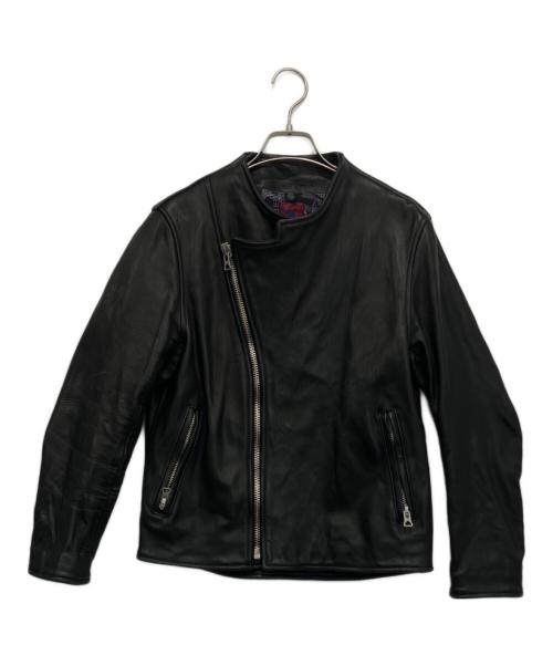 BRU NA BOINNE（ブルーナボイン）BRU NA BOINNE (ブルーナボイン) レザージャケット ブラックの古着・服飾アイテム
