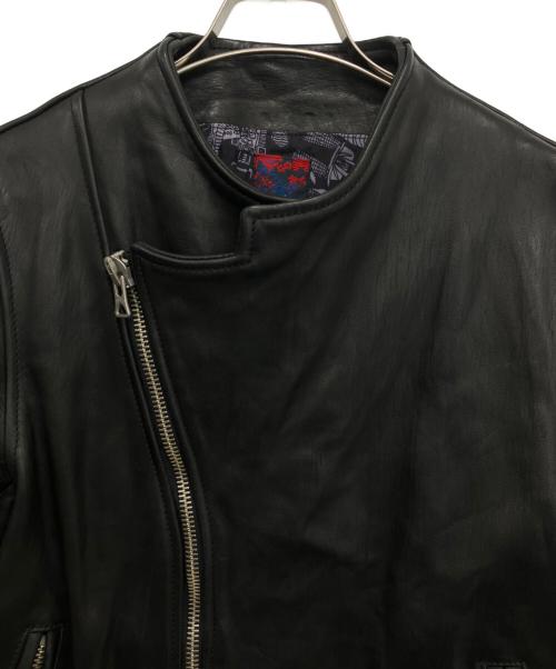 BRU NA BOINNE（ブルーナボイン）BRU NA BOINNE (ブルーナボイン) レザージャケット ブラックの古着・服飾アイテム
