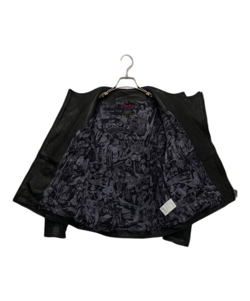 BRU NA BOINNE（ブルーナボイン）BRU NA BOINNE (ブルーナボイン) レザージャケット ブラックの古着・服飾アイテム