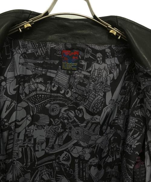 BRU NA BOINNE（ブルーナボイン）BRU NA BOINNE (ブルーナボイン) レザージャケット ブラックの古着・服飾アイテム