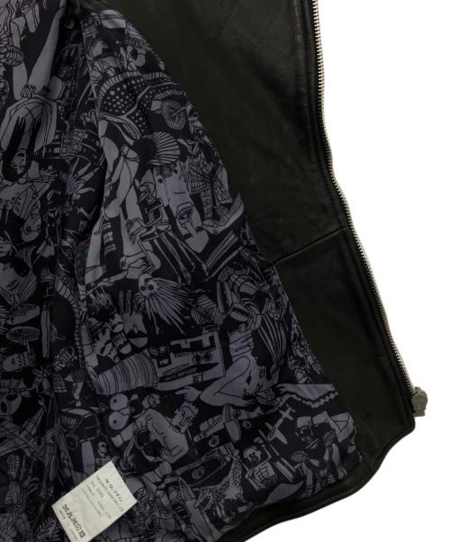 BRU NA BOINNE（ブルーナボイン）BRU NA BOINNE (ブルーナボイン) レザージャケット ブラックの古着・服飾アイテム
