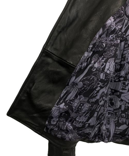 BRU NA BOINNE（ブルーナボイン）BRU NA BOINNE (ブルーナボイン) レザージャケット ブラックの古着・服飾アイテム
