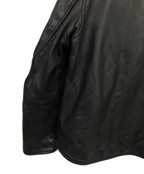 BRU NA BOINNE（ブルーナボイン）BRU NA BOINNE (ブルーナボイン) レザージャケット ブラックの古着・服飾アイテム