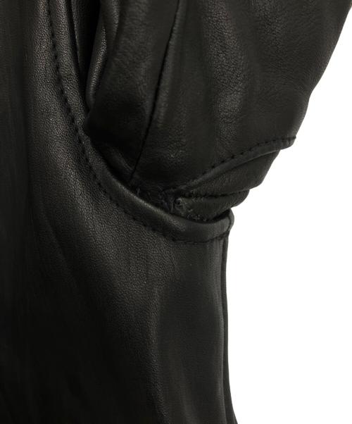 BRU NA BOINNE（ブルーナボイン）BRU NA BOINNE (ブルーナボイン) レザージャケット ブラックの古着・服飾アイテム