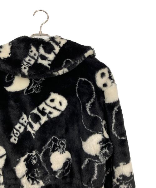 BETTY BOOP（ベティー・ブープ）BETTY BOOP (ベティー・ブープ) ファーコート ブラック×ホワイト サイズ:Freeの古着・服飾アイテム