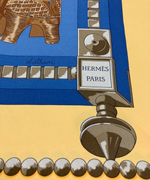 HERMES（エルメス）HERMES (エルメス) カレ90 CUILLERS D'AFRIQUE イエローの古着・服飾アイテム