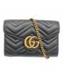 GUCCI（グッチ）の古着「GGマーモント チェーンショルダーバッグ」｜ブラック