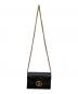 GUCCI (グッチ) GGマーモント チェーンショルダーバッグ ブラック：140000円