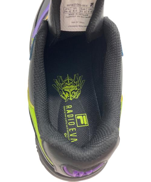FILA（フィラ）FILA (フィラ) EVANGELION (エヴァンゲリオン) VENOM x Evangelion 初号機モデル ブラック×パープル サイズ:26cmの古着・服飾アイテム
