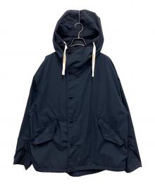 nanamica（ナナミカ）の古着「フーデッドジャケット」｜ネイビー×ホワイト