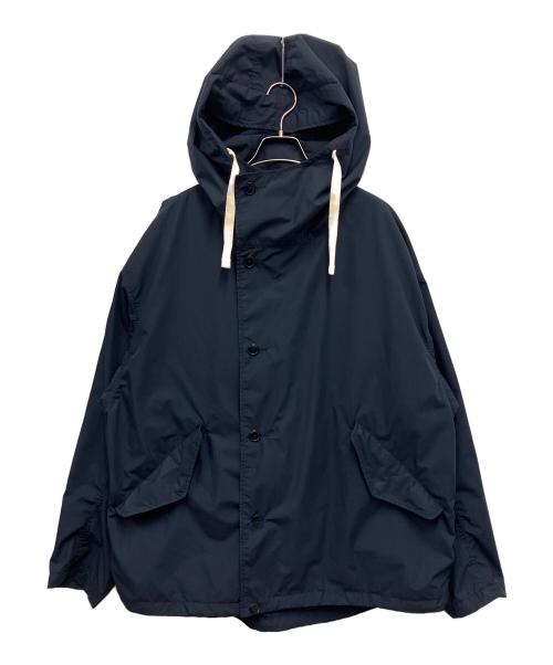 nanamica（ナナミカ）nanamica (ナナミカ) フーデッドジャケット ネイビー×ホワイト サイズ:Lの古着・服飾アイテム