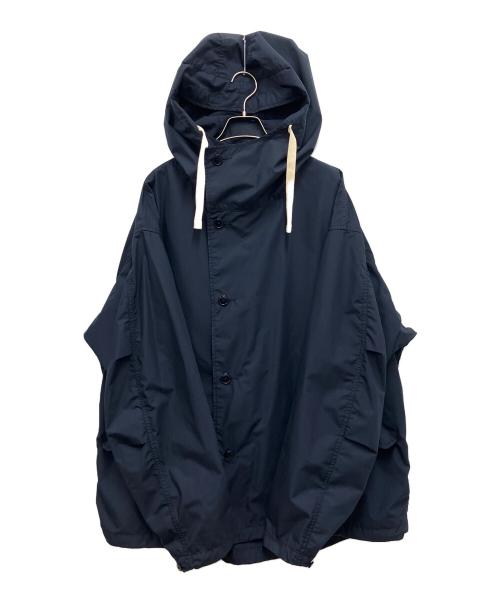 nanamica（ナナミカ）nanamica (ナナミカ) フーデッドジャケット ネイビー×ホワイト サイズ:Lの古着・服飾アイテム
