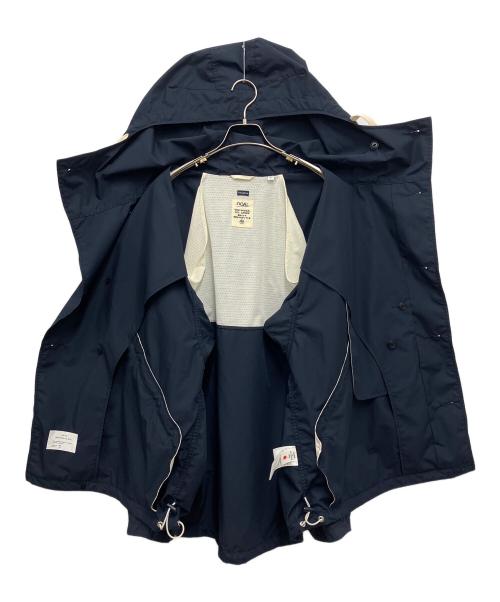 nanamica（ナナミカ）nanamica (ナナミカ) フーデッドジャケット ネイビー×ホワイト サイズ:Lの古着・服飾アイテム