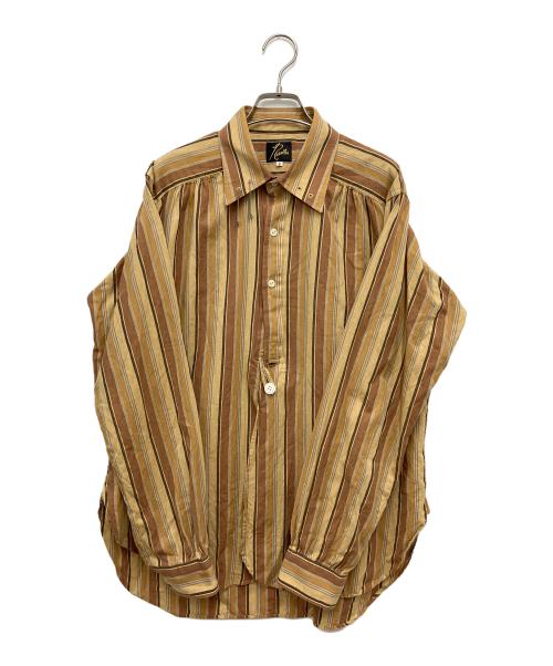 Needles（ニードルズ）Needles (ニードルズ) 長袖シャツ ベージュ×ブラウン サイズ:Sの古着・服飾アイテム