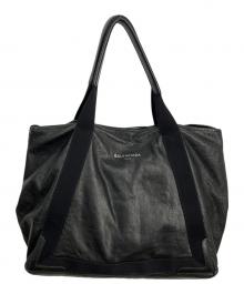 BALENCIAGA（バレンシアガ）の古着「ネイビーカバM レザー トートバッグ」｜ブラック