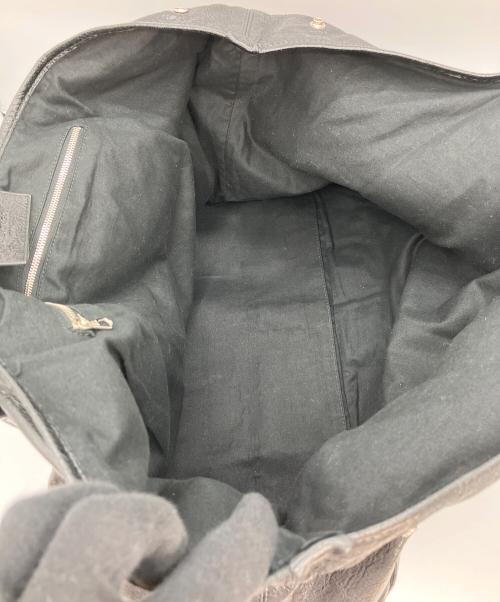 BALENCIAGA（バレンシアガ）BALENCIAGA (バレンシアガ) ネイビーカバM レザー トートバッグ ブラックの古着・服飾アイテム