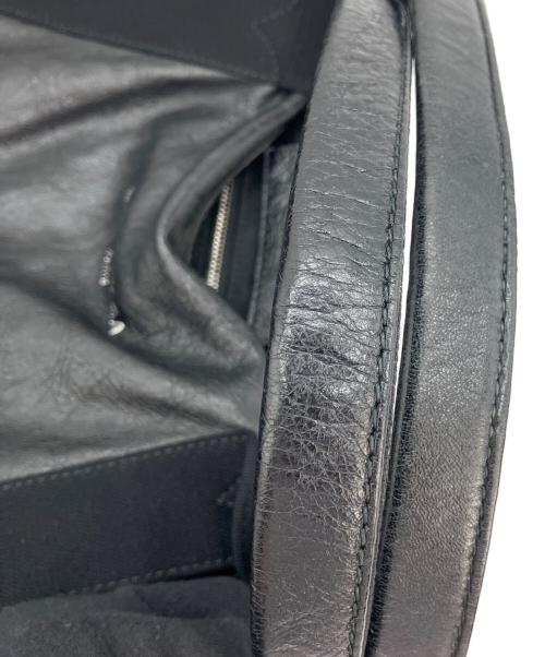 BALENCIAGA（バレンシアガ）BALENCIAGA (バレンシアガ) ネイビーカバM レザー トートバッグ ブラックの古着・服飾アイテム