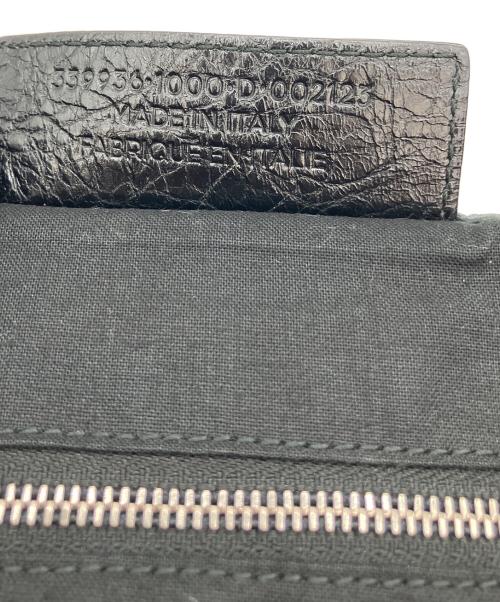 BALENCIAGA（バレンシアガ）BALENCIAGA (バレンシアガ) ネイビーカバM レザー トートバッグ ブラックの古着・服飾アイテム