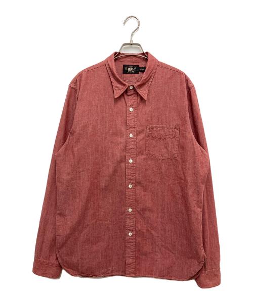 RRL（ダブルアールエル）RRL (ダブルアールエル) シャンブレーシャツ レッド サイズ:Lの古着・服飾アイテム