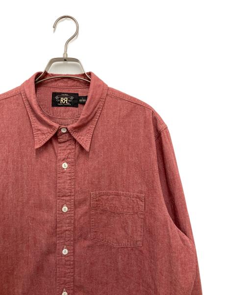 RRL（ダブルアールエル）RRL (ダブルアールエル) シャンブレーシャツ レッド サイズ:Lの古着・服飾アイテム