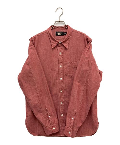 RRL（ダブルアールエル）RRL (ダブルアールエル) シャンブレーシャツ レッド サイズ:Lの古着・服飾アイテム