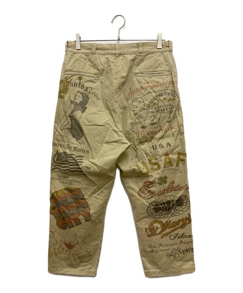 AVIREX（アヴィレックス）AVIREX (アヴィレックス) 60’s ARMY CHINO PANTS ”ARCHIVE GRAPHIC カーキ サイズ:Lの古着・服飾アイテム