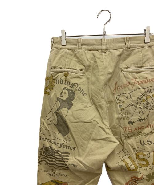 AVIREX（アヴィレックス）AVIREX (アヴィレックス) 60’s ARMY CHINO PANTS ”ARCHIVE GRAPHIC カーキ サイズ:Lの古着・服飾アイテム