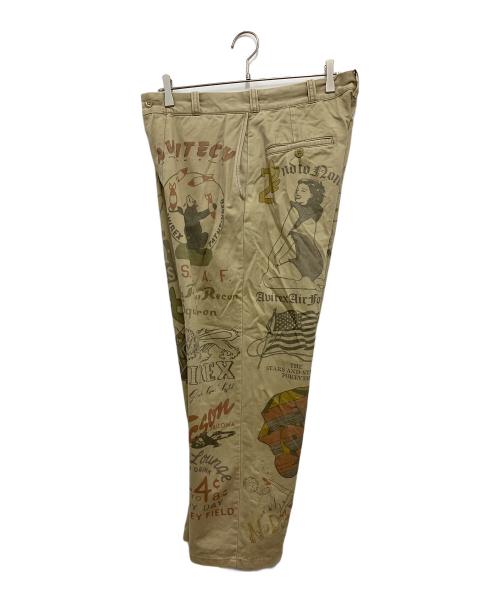 AVIREX（アヴィレックス）AVIREX (アヴィレックス) 60’s ARMY CHINO PANTS ”ARCHIVE GRAPHIC カーキ サイズ:Lの古着・服飾アイテム