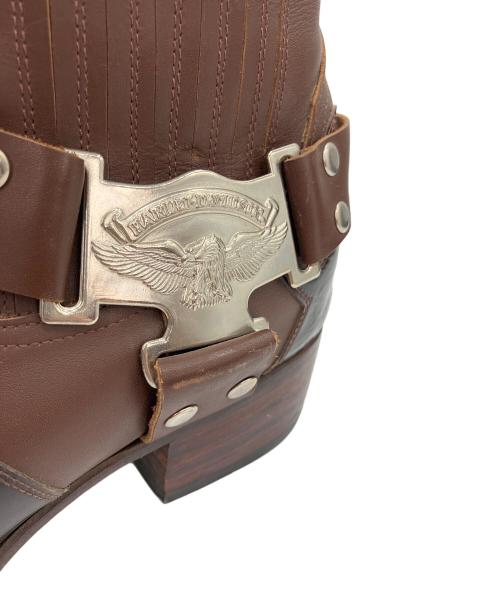 HARLEY-DAVIDSON（ハーレーダビッドソン）HARLEY-DAVIDSON (ハーレーダビッドソン) ウェスタンブーツ ブラウン サイズ:26.5cmの古着・服飾アイテム