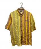 DIESELディーゼル）の古着「半袖シャツ」｜イエロー×ベージュ
