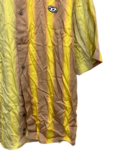 DIESEL（ディーゼル）DIESEL (ディーゼル) 半袖シャツ イエロー×ベージュ サイズ:Lの古着・服飾アイテム