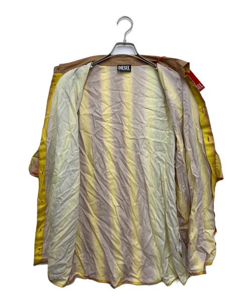 DIESEL（ディーゼル）DIESEL (ディーゼル) 半袖シャツ イエロー×ベージュ サイズ:Lの古着・服飾アイテム