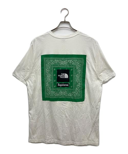THE NORTH FACE（ザ ノース フェイス）THE NORTH FACE (ザ ノース フェイス) Supreme (シュプリーム) 半袖カットソー ホワイト×グリーン サイズ:XLの古着・服飾アイテム