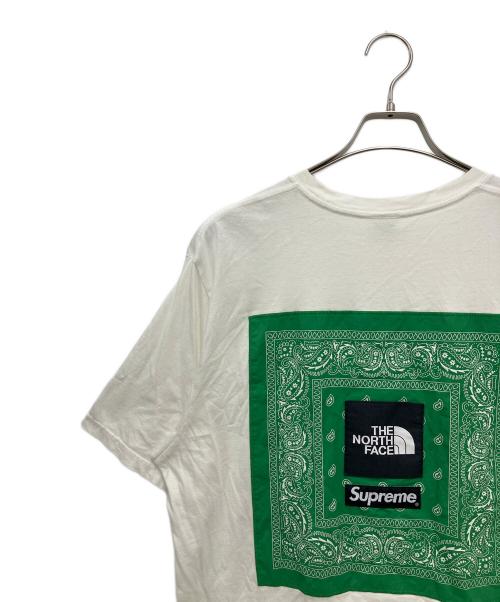 THE NORTH FACE（ザ ノース フェイス）THE NORTH FACE (ザ ノース フェイス) Supreme (シュプリーム) 半袖カットソー ホワイト×グリーン サイズ:XLの古着・服飾アイテム