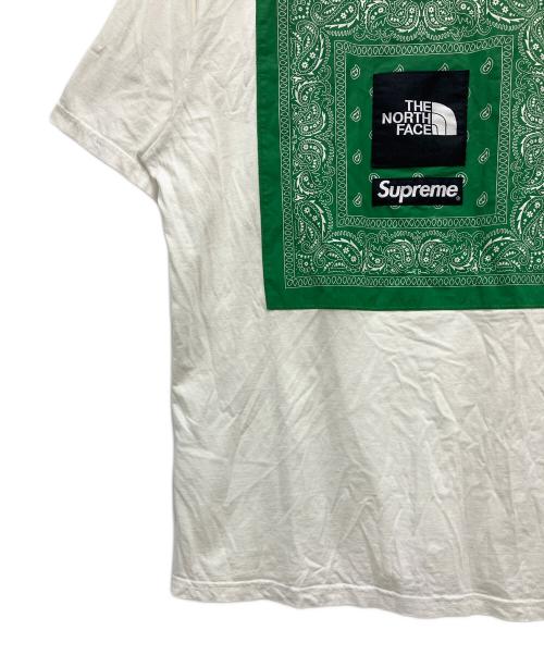 THE NORTH FACE（ザ ノース フェイス）THE NORTH FACE (ザ ノース フェイス) Supreme (シュプリーム) 半袖カットソー ホワイト×グリーン サイズ:XLの古着・服飾アイテム