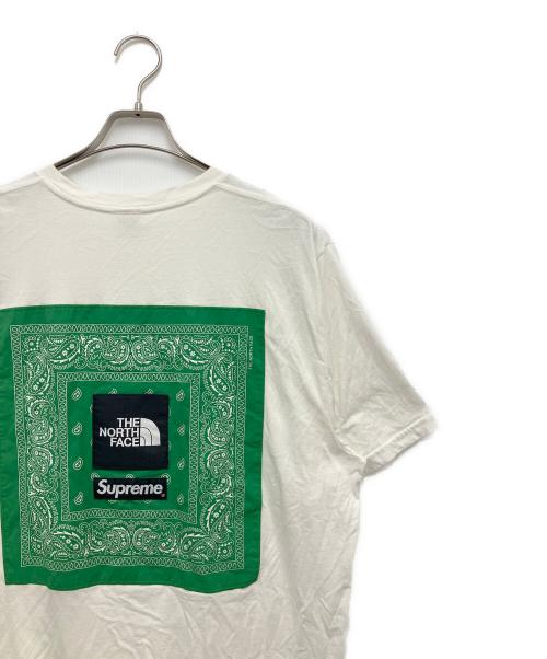 THE NORTH FACE（ザ ノース フェイス）THE NORTH FACE (ザ ノース フェイス) Supreme (シュプリーム) 半袖カットソー ホワイト×グリーン サイズ:XLの古着・服飾アイテム