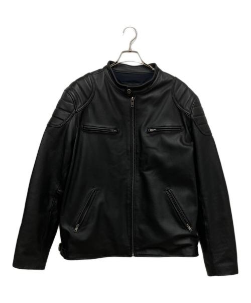 FORTIME（フォータイム）FORTIME (フォータイム) レザージャケット ブラック サイズ:6XLの古着・服飾アイテム