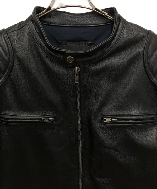 FORTIME（フォータイム）FORTIME (フォータイム) レザージャケット ブラック サイズ:6XLの古着・服飾アイテム
