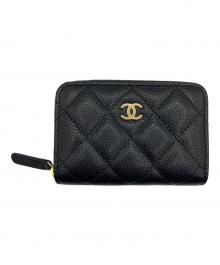 CHANEL（シャネル）の古着「クラシックジップコインパース」｜ブラック×ゴールド