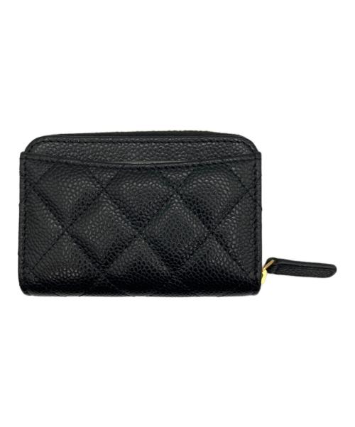 CHANEL（シャネル）CHANEL (シャネル) クラシックジップコインパース ブラック×ゴールドの古着・服飾アイテム