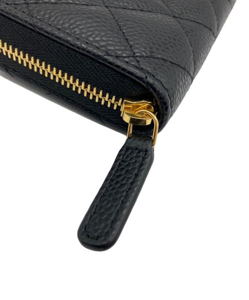 CHANEL（シャネル）CHANEL (シャネル) クラシックジップコインパース ブラック×ゴールドの古着・服飾アイテム