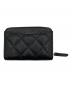 CHANEL (シャネル) クラシックジップコインパース ブラック×ゴールド：100000円