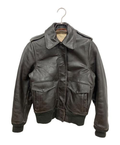 SCHOTT BROS.（ショットブロス）SCHOTT BROS. (ショットブロス) レザーフライトジャケット ダークブラウン サイズ:10の古着・服飾アイテム