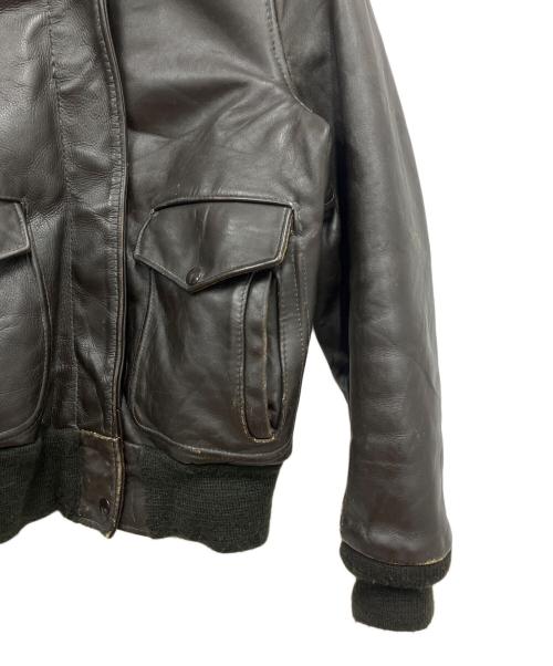 SCHOTT BROS.（ショットブロス）SCHOTT BROS. (ショットブロス) レザーフライトジャケット ダークブラウン サイズ:10の古着・服飾アイテム