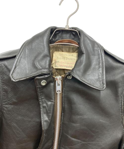 SCHOTT BROS.（ショットブロス）SCHOTT BROS. (ショットブロス) レザーフライトジャケット ダークブラウン サイズ:10の古着・服飾アイテム