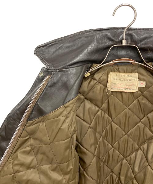 SCHOTT BROS.（ショットブロス）SCHOTT BROS. (ショットブロス) レザーフライトジャケット ダークブラウン サイズ:10の古着・服飾アイテム