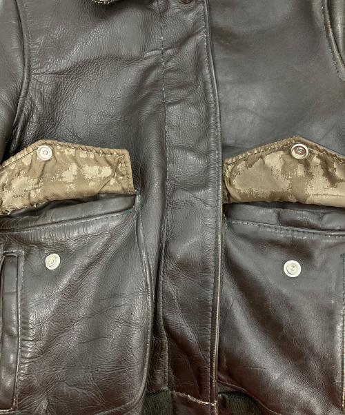 SCHOTT BROS.（ショットブロス）SCHOTT BROS. (ショットブロス) レザーフライトジャケット ダークブラウン サイズ:10の古着・服飾アイテム